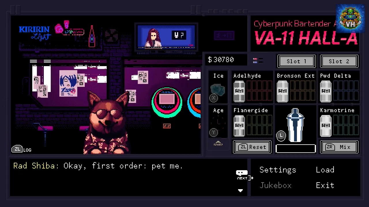 VA-11 Hall-A: Cyberpunk Bartender Action Nintendo Switch - ảnh màn hình 4