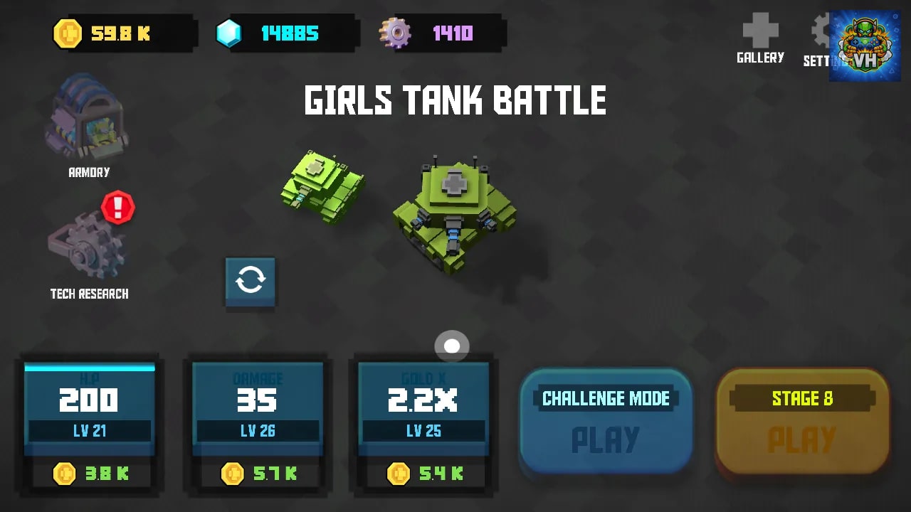 Girls Tank Battle Nintendo Switch - ảnh màn hình 3
