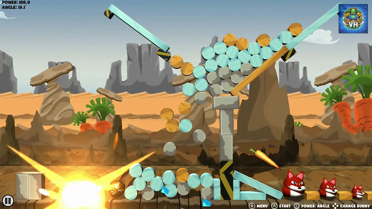 Angry Bunnies: Colossal Carrot Crusade Nintendo Switch - ảnh màn hình 4