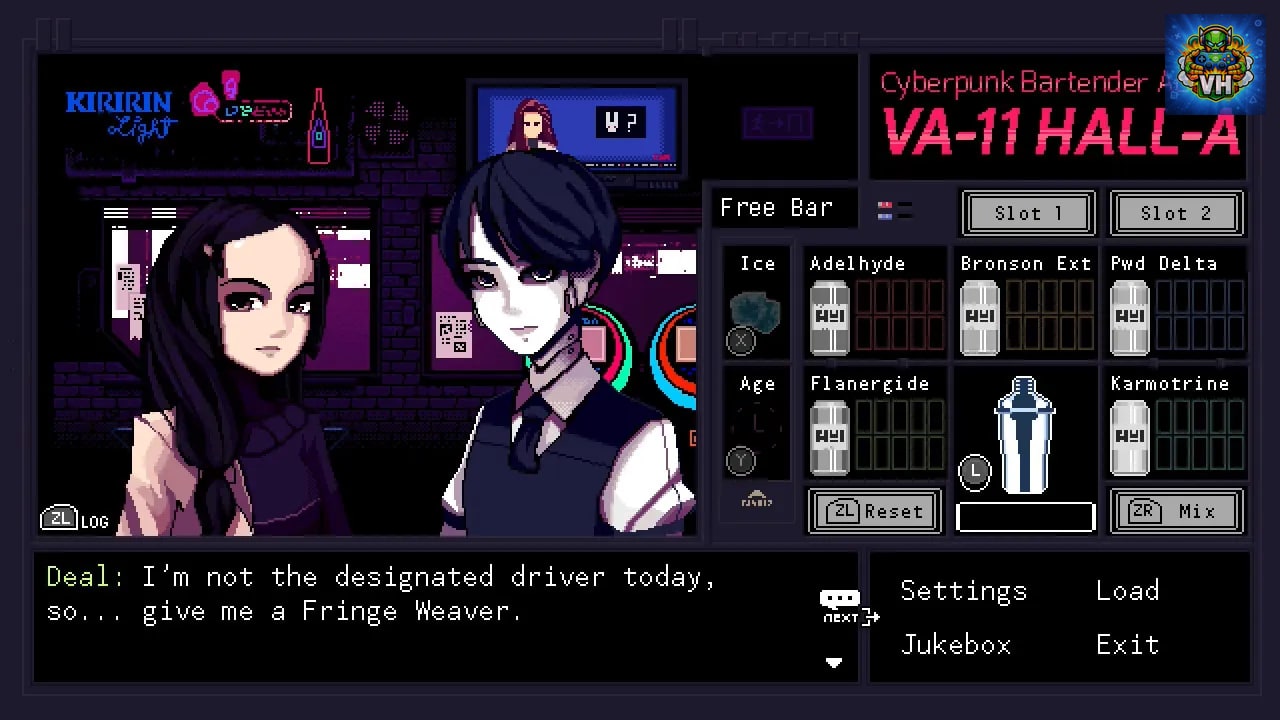 VA-11 Hall-A: Cyberpunk Bartender Action Nintendo Switch - ảnh màn hình 2