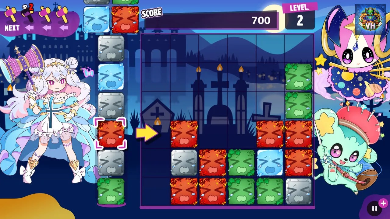 Refreshing Sideways Puzzle  Ghost Hammer Nintendo Switch - ảnh màn hình 1