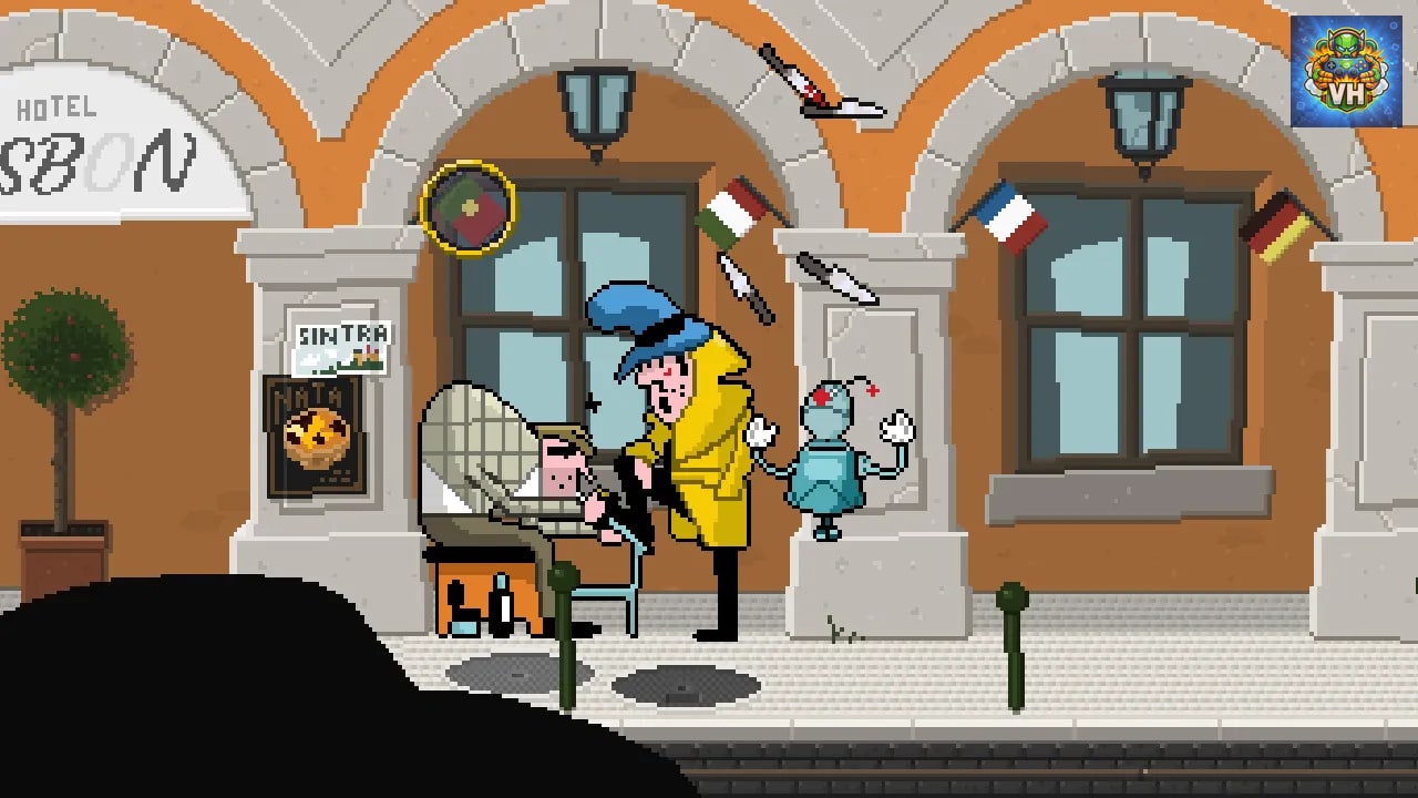 Detective Case and Clown Bot in: Murder in The Hotel Lisbon Nintendo Switch - ảnh màn hình 6
