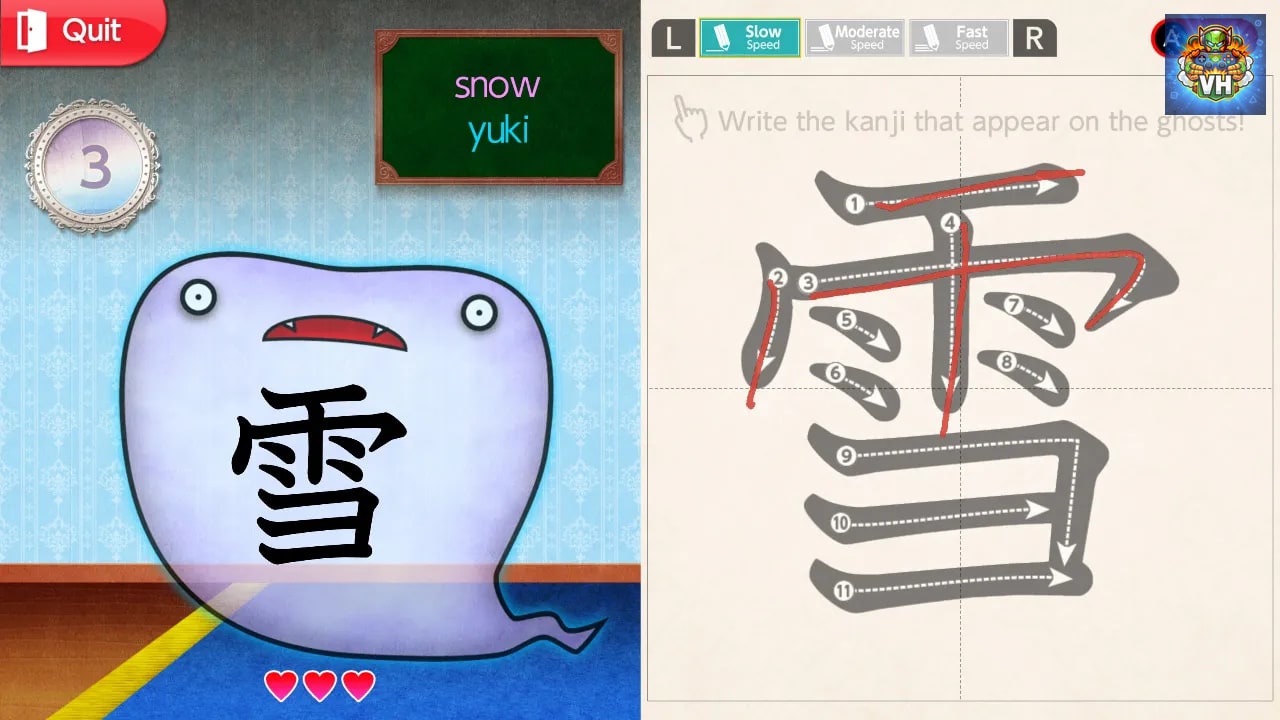 Greco’s Hall of Kanji　Learn Japanese< Beginner > Nintendo Switch - ảnh màn hình 7