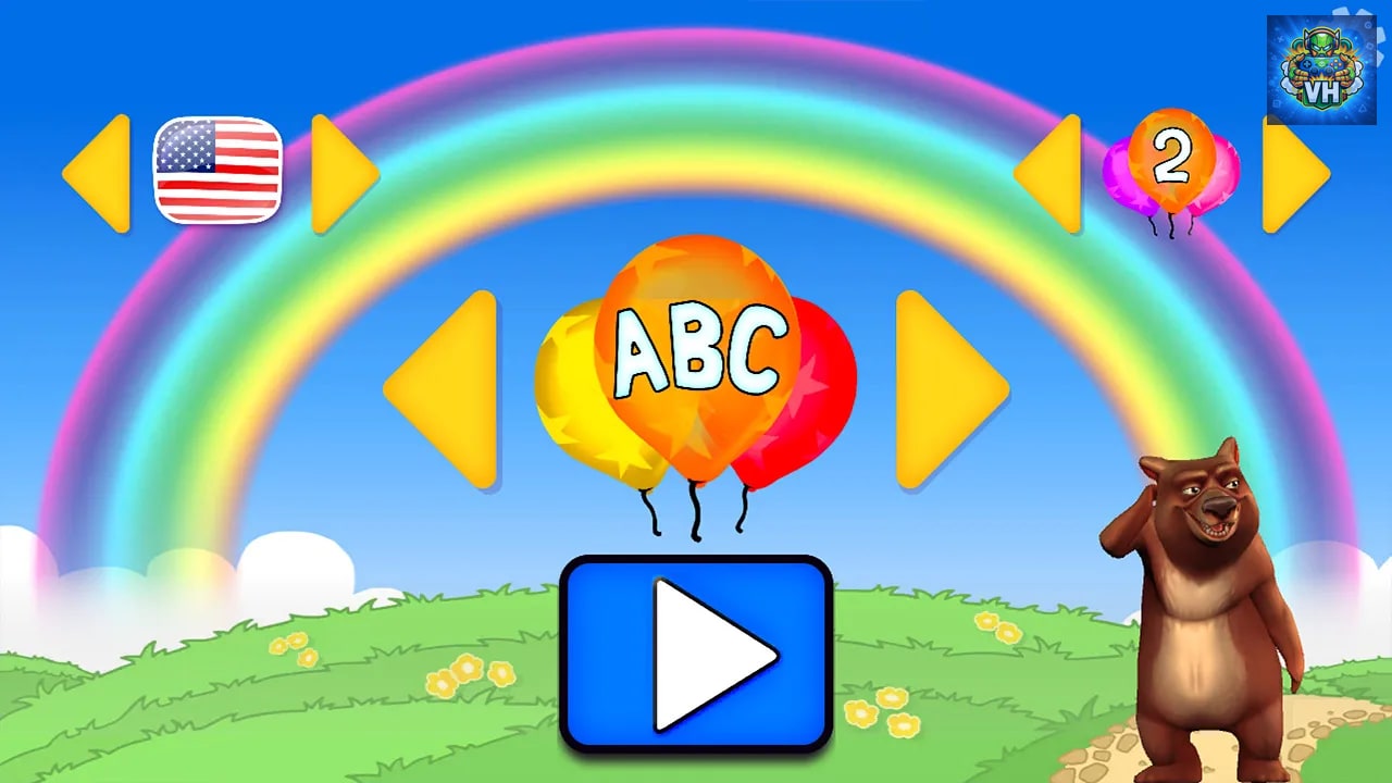 Balloon Pop - Learning Letters, Numbers, Colors, Game for Kids Nintendo Switch - ảnh màn hình 1