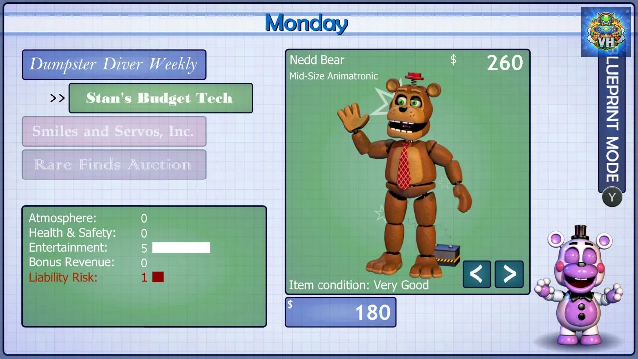 Freddy Fazbear's Pizzeria Simulator Nintendo Switch - ảnh màn hình 1