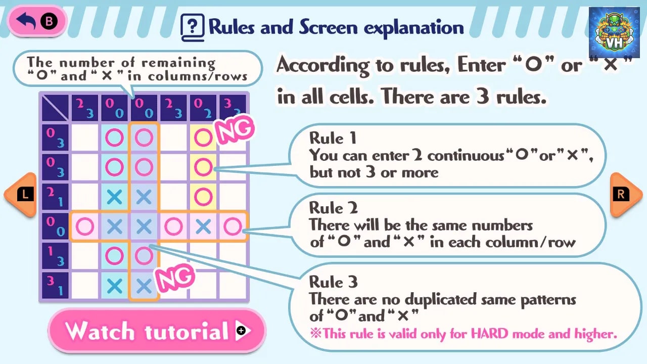 〇× LOGIC PUZZLE 1000 ! Nintendo Switch - ảnh màn hình 8