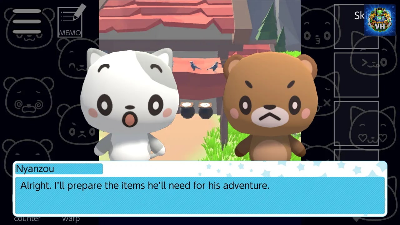 Prepare the First RPG Village
～The Adventures of Nyanzou&Kumakichi: Escape Game Series～ Nintendo Switch - ảnh màn hình 1