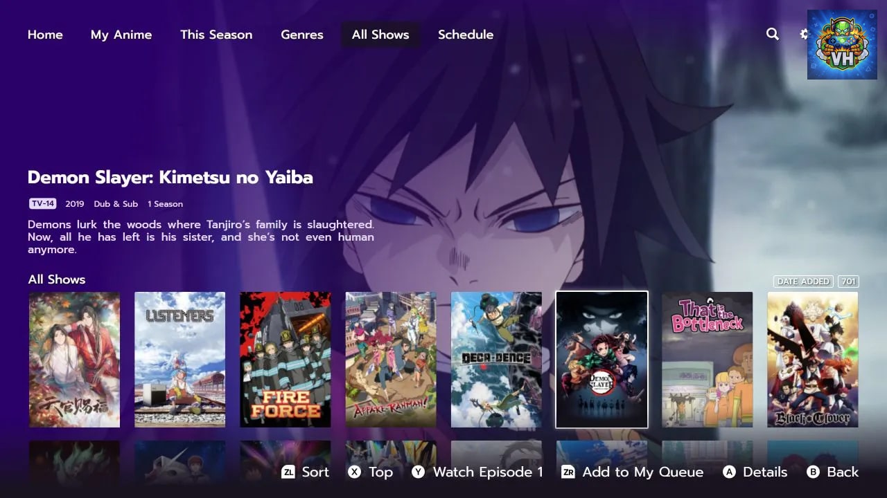 Funimation Nintendo Switch - ảnh màn hình 5