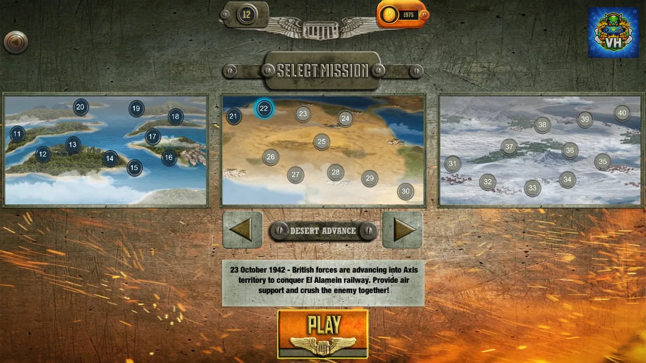 Air Strike: WW2 Fighters Sky Combat Nintendo Switch - ảnh màn hình 7