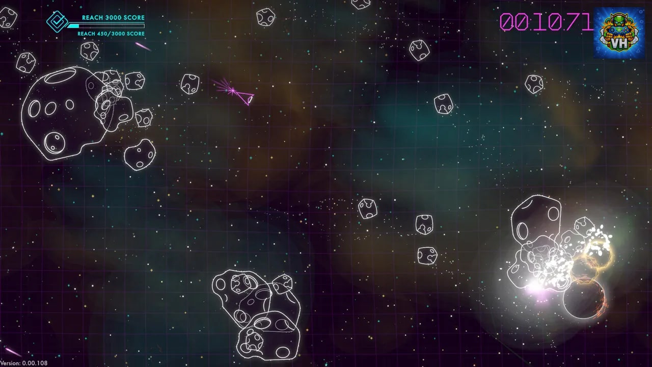 Asteroids: Recharged Nintendo Switch - ảnh màn hình 1
