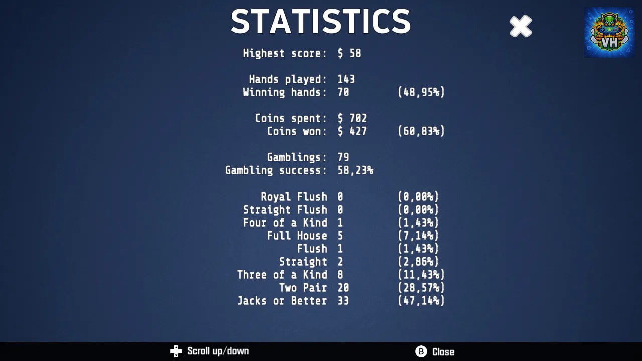 Jacks or Better - Video Poker Nintendo Switch - ảnh màn hình 2