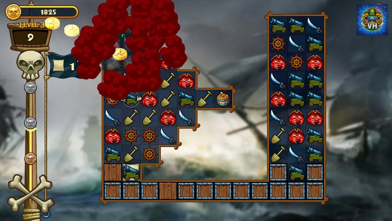 Match Three: Pirates! Heir to Davy Jones Nintendo Switch - ảnh màn hình 2