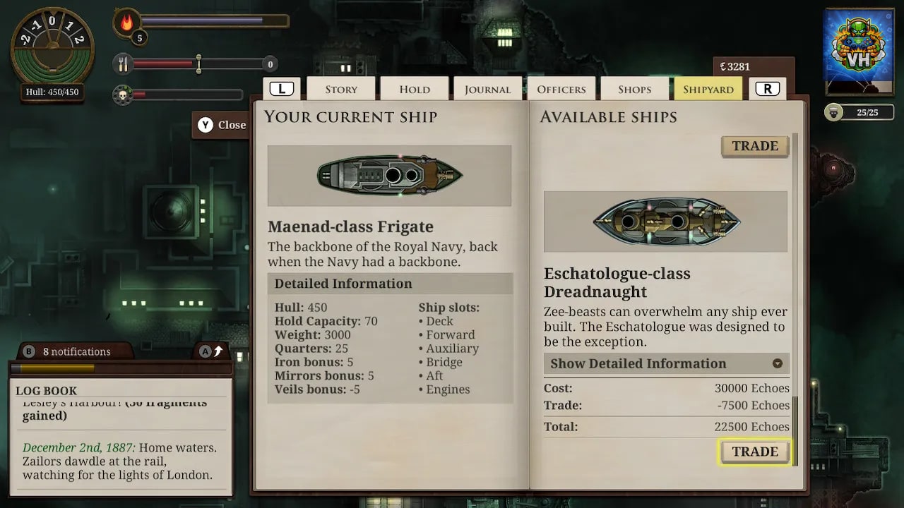 Sunless Sea: Zubmariner Edition Nintendo Switch - ảnh màn hình 1