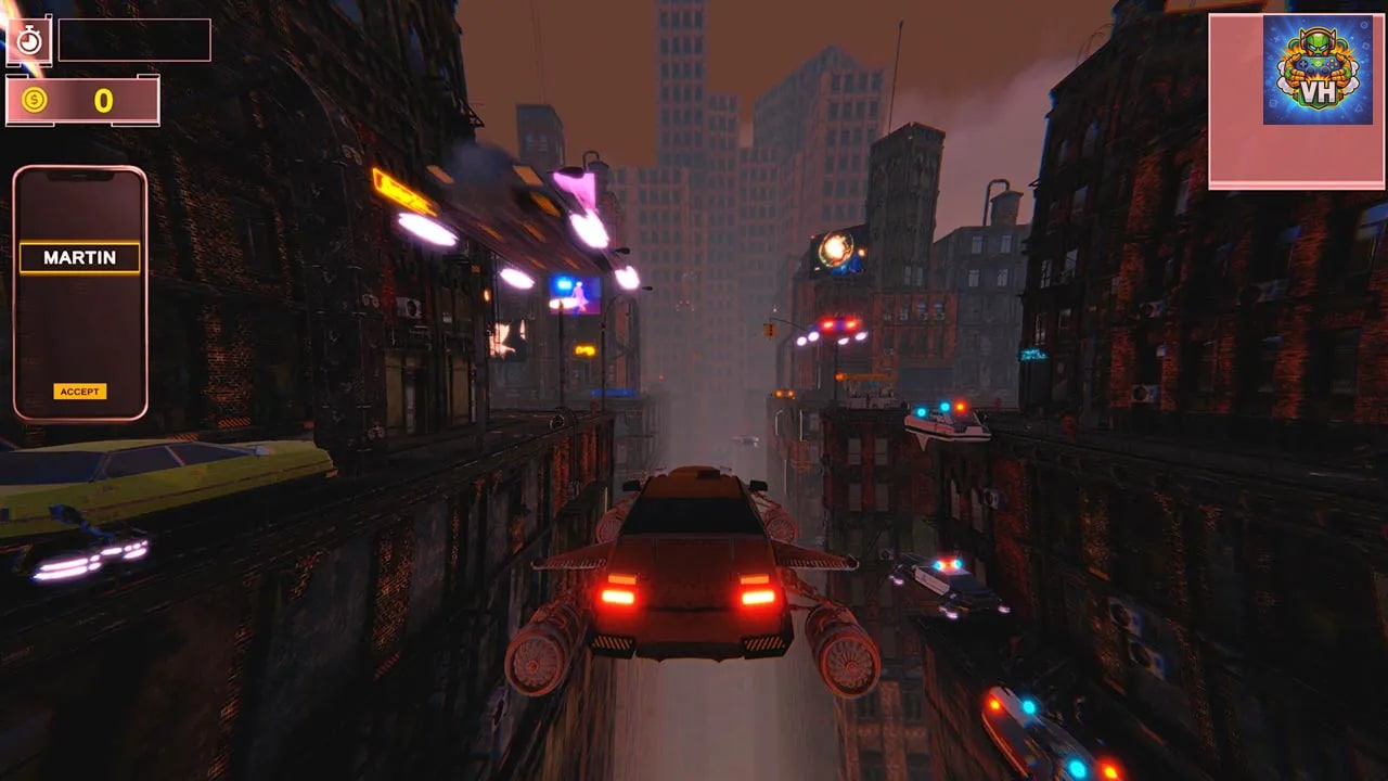 Cyber Taxi Simulator Nintendo Switch - ảnh màn hình 1