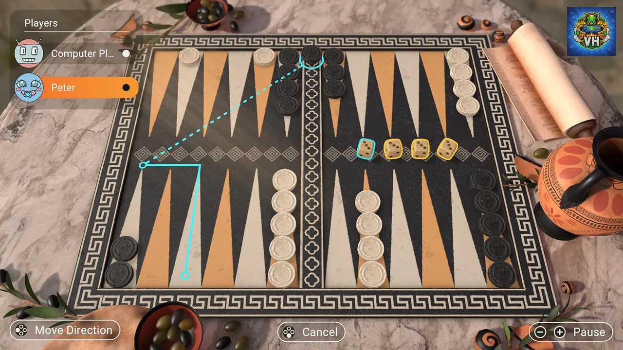 3in1 Game Collection: Backgammon + Checkers + Mills Nintendo Switch - ảnh màn hình 5