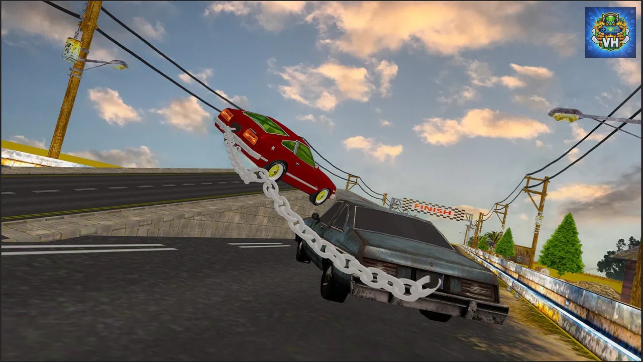 Chain Car Stunt Simulator - 3D Extreme Highway Car Driving Games Nintendo Switch - ảnh màn hình 9