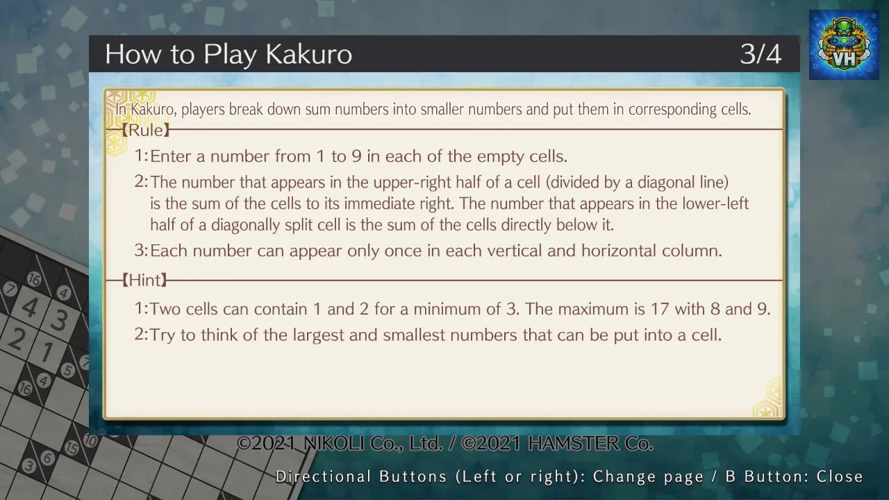 Puzzle by Nikoli S Kakuro Nintendo Switch - ảnh màn hình 1