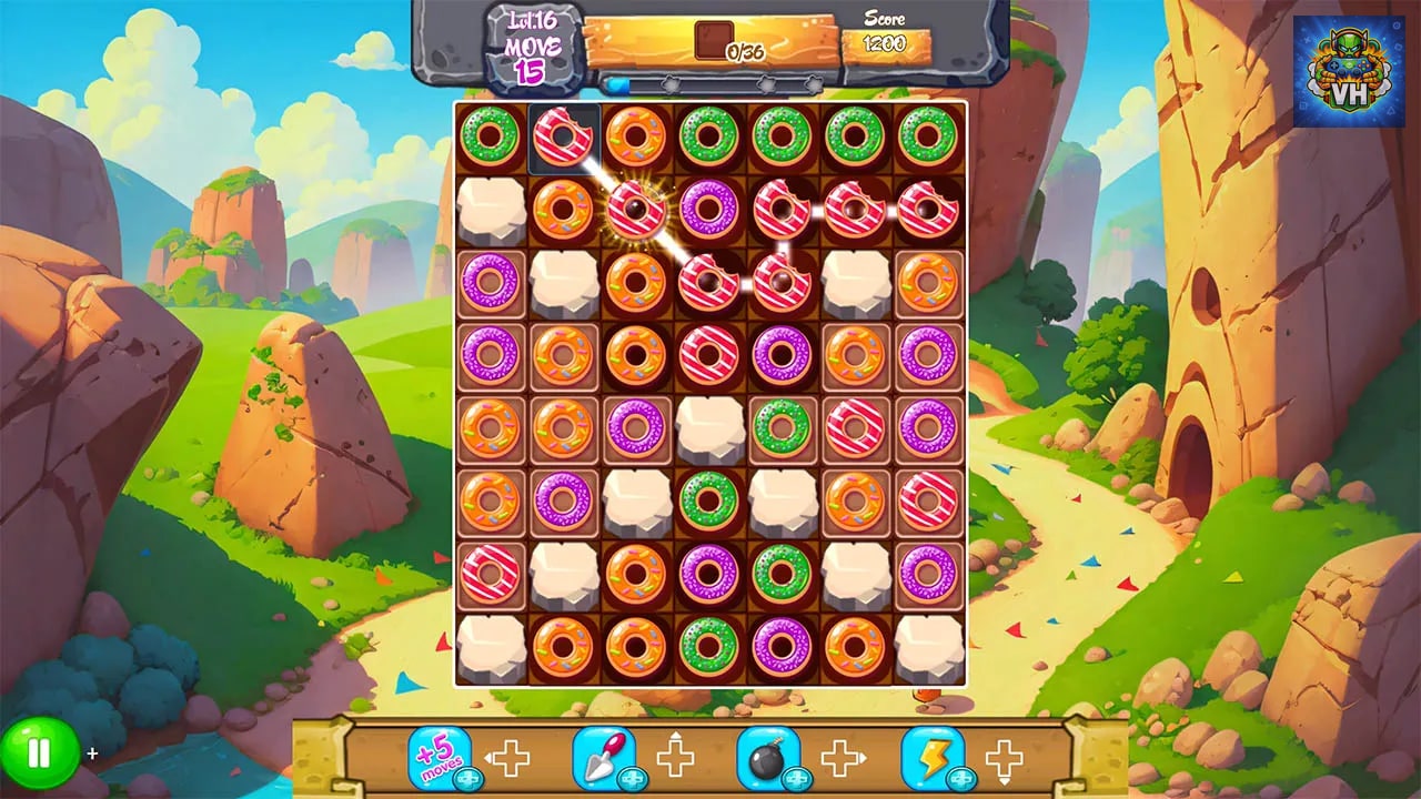 Magic Donut Adventure: Line Match 3 Puzzle Nintendo Switch - ảnh màn hình 5