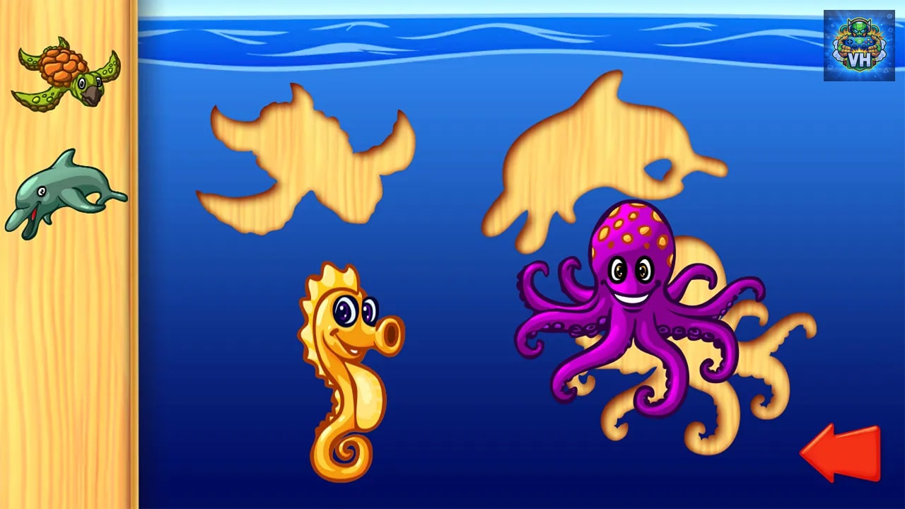 Ocean Animals Puzzle - Preschool Animal Learning Puzzles Game for Kids & Toddlers Nintendo Switch - ảnh màn hình 2