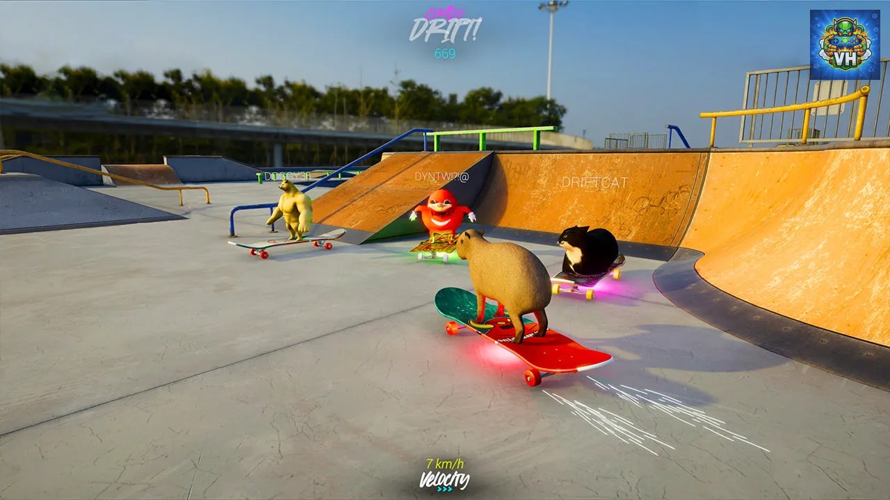 Skateboard Drifting with Maxwell Cat: The Game Simulator Nintendo Switch - ảnh màn hình 2
