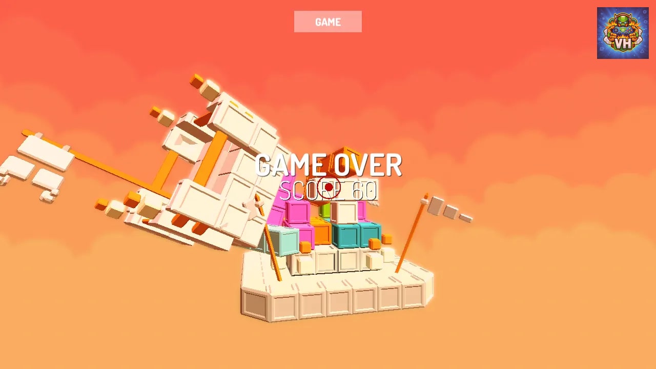 Fortress Building Puzzle - Galaxy Cube Tower Simulator Game Nintendo Switch - ảnh màn hình 1