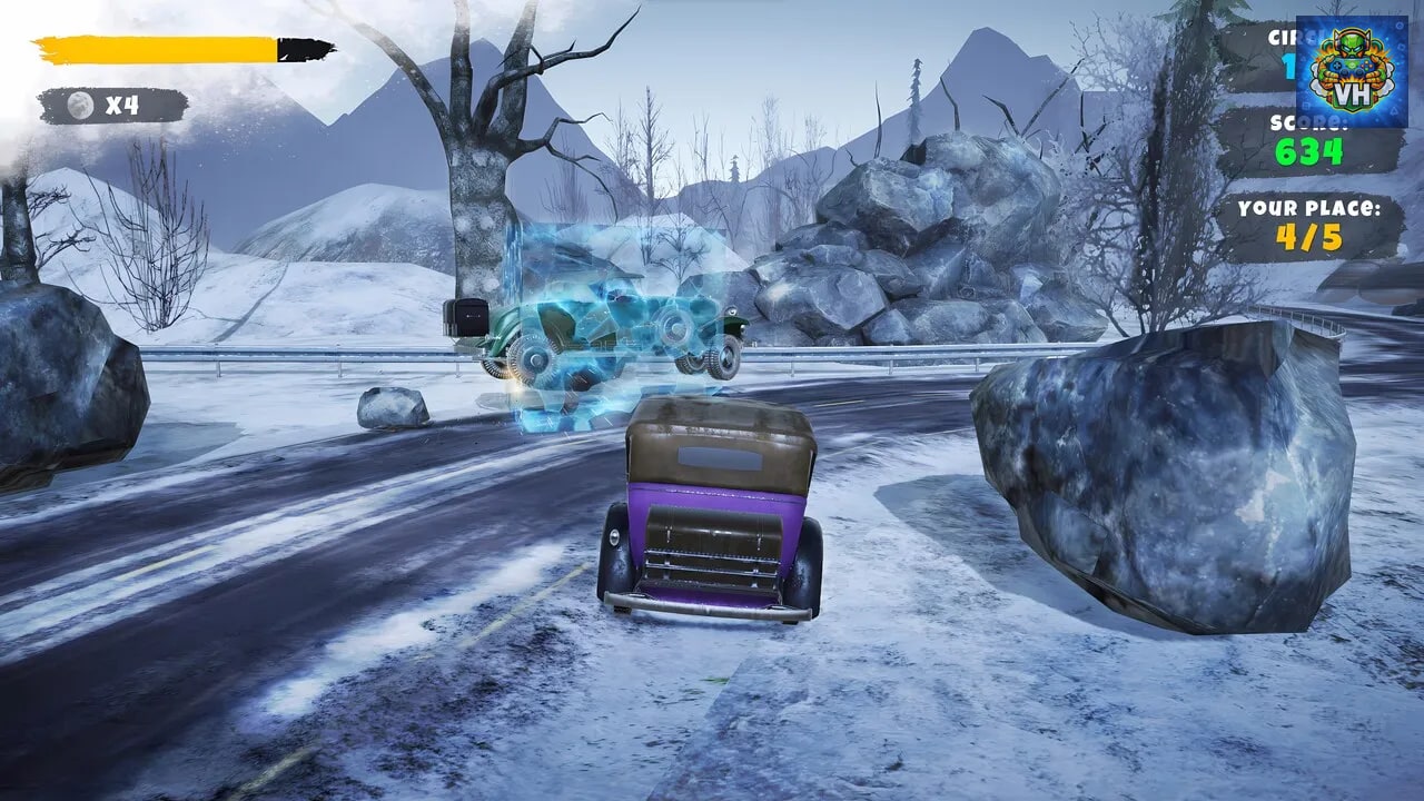 Car Racing Ice – Classic Nintendo Switch - ảnh màn hình 2