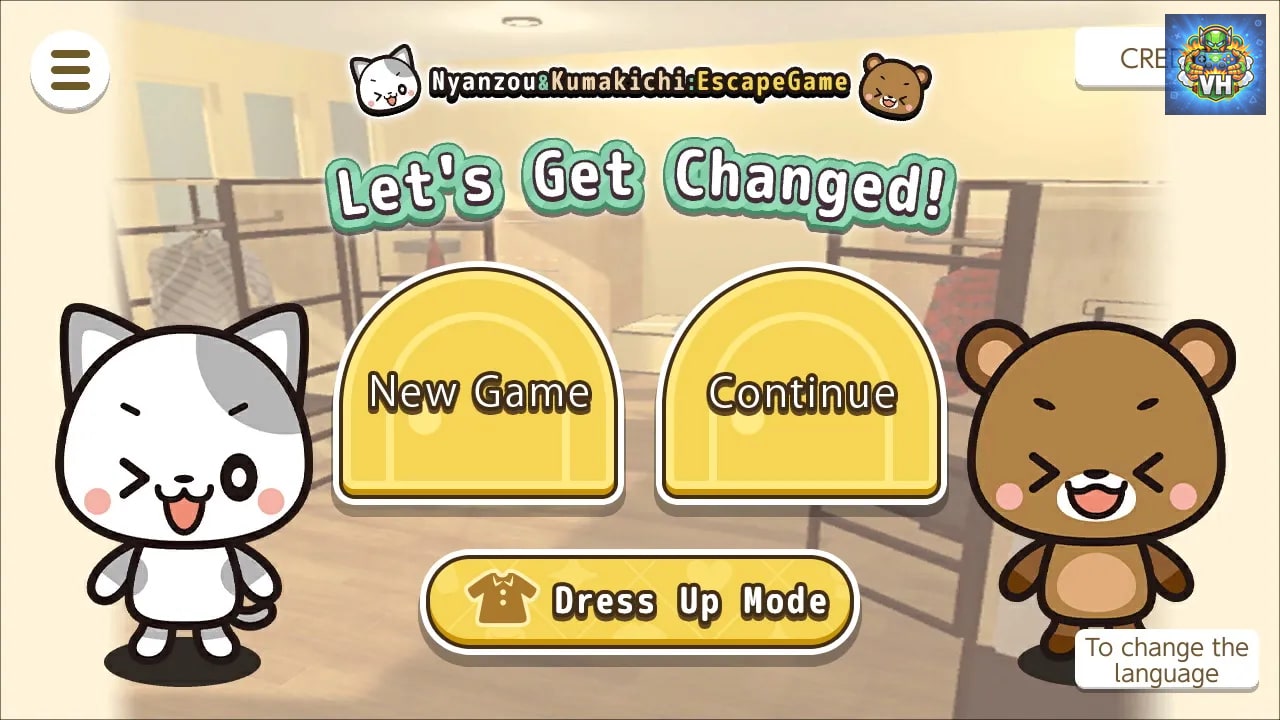Let's Get Changed!～Nyanzou&Kumakichi: Escape Game～ Nintendo Switch - ảnh màn hình 1