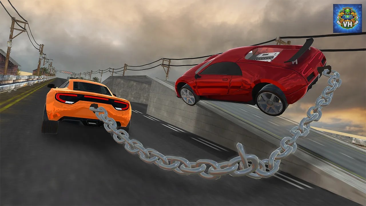 Chain Car Stunt Simulator - 3D Extreme Highway Car Driving Games Nintendo Switch - ảnh màn hình 3