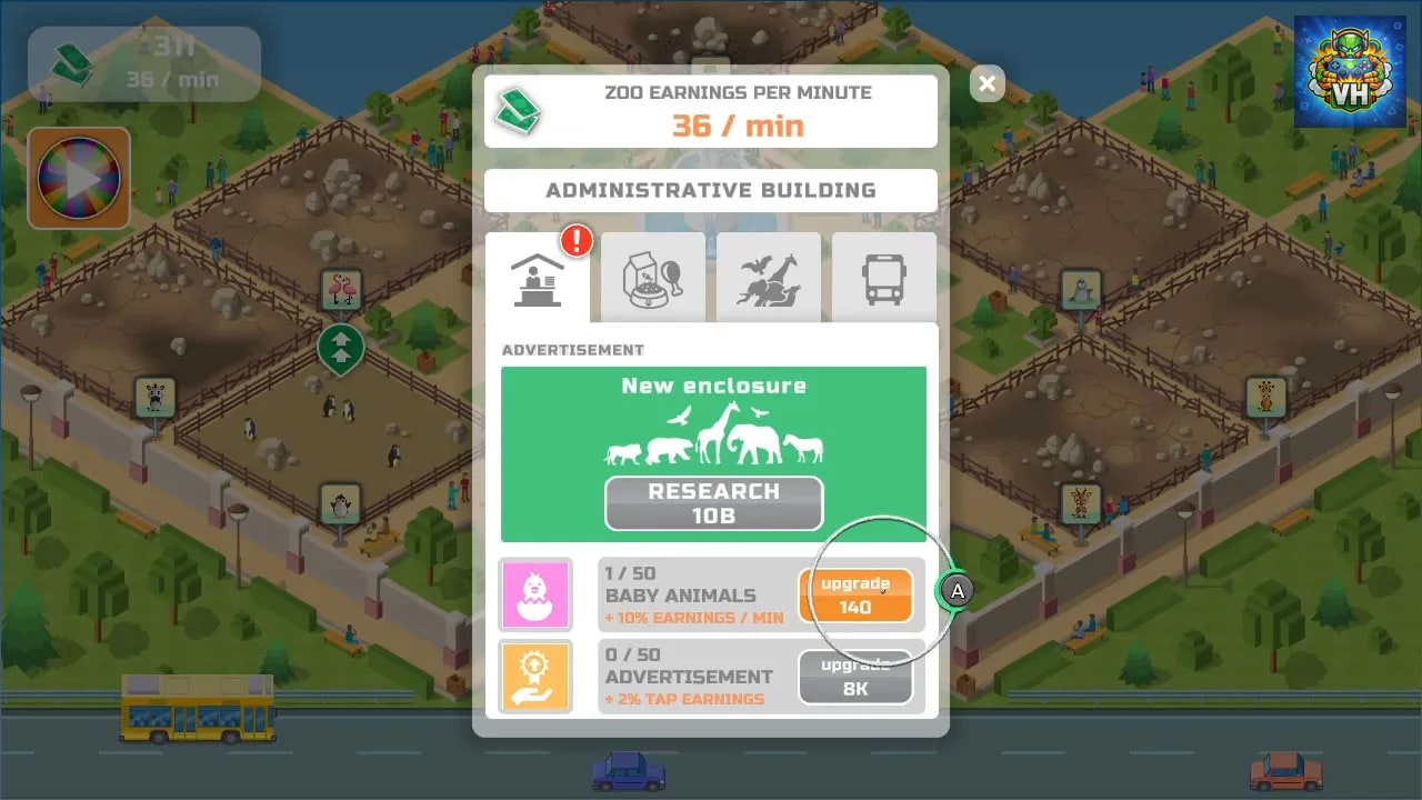 Idle Zoo Park Nintendo Switch - ảnh màn hình 1