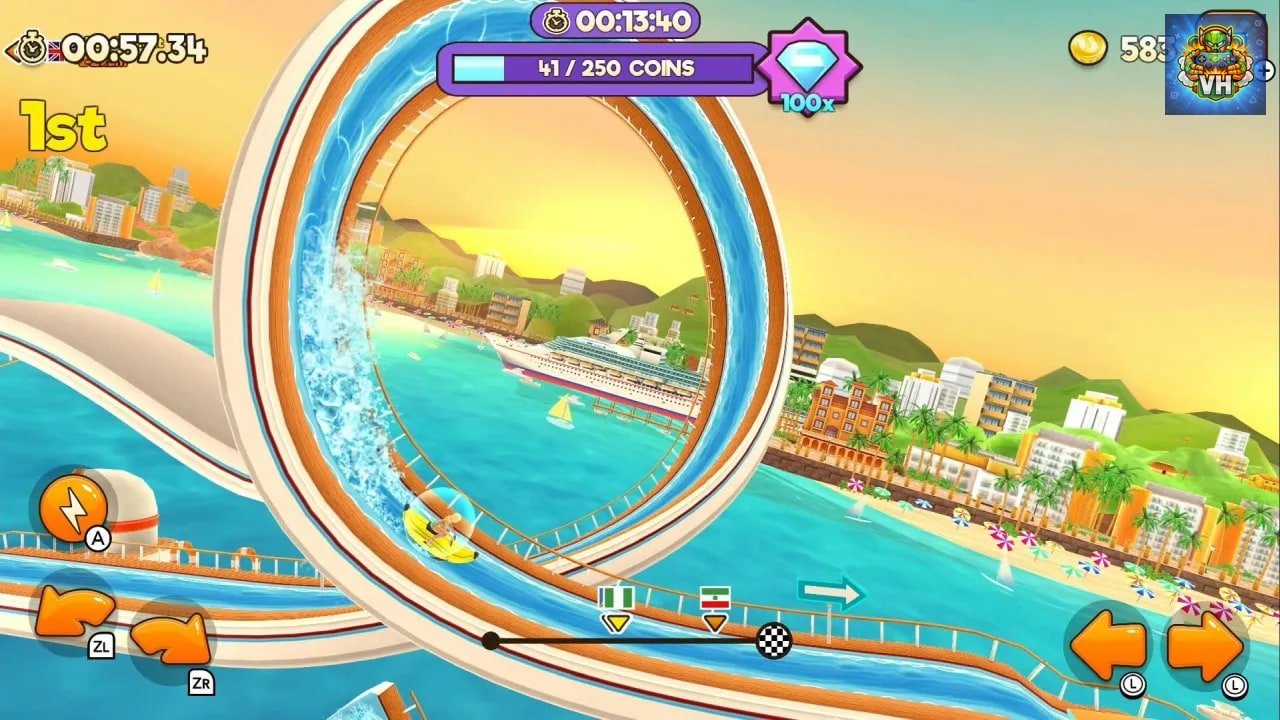 Uphill Rush Water Park Racing Nintendo Switch - ảnh màn hình 2