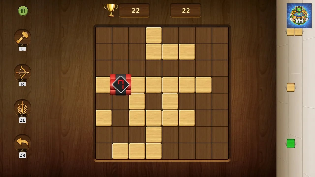 Wood Cube Block: Classic Casual Puzzle Nintendo Switch - ảnh màn hình 1