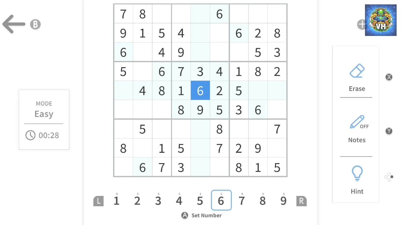 Sudoku Master - Classic Sudoku Nintendo Switch - ảnh màn hình 1