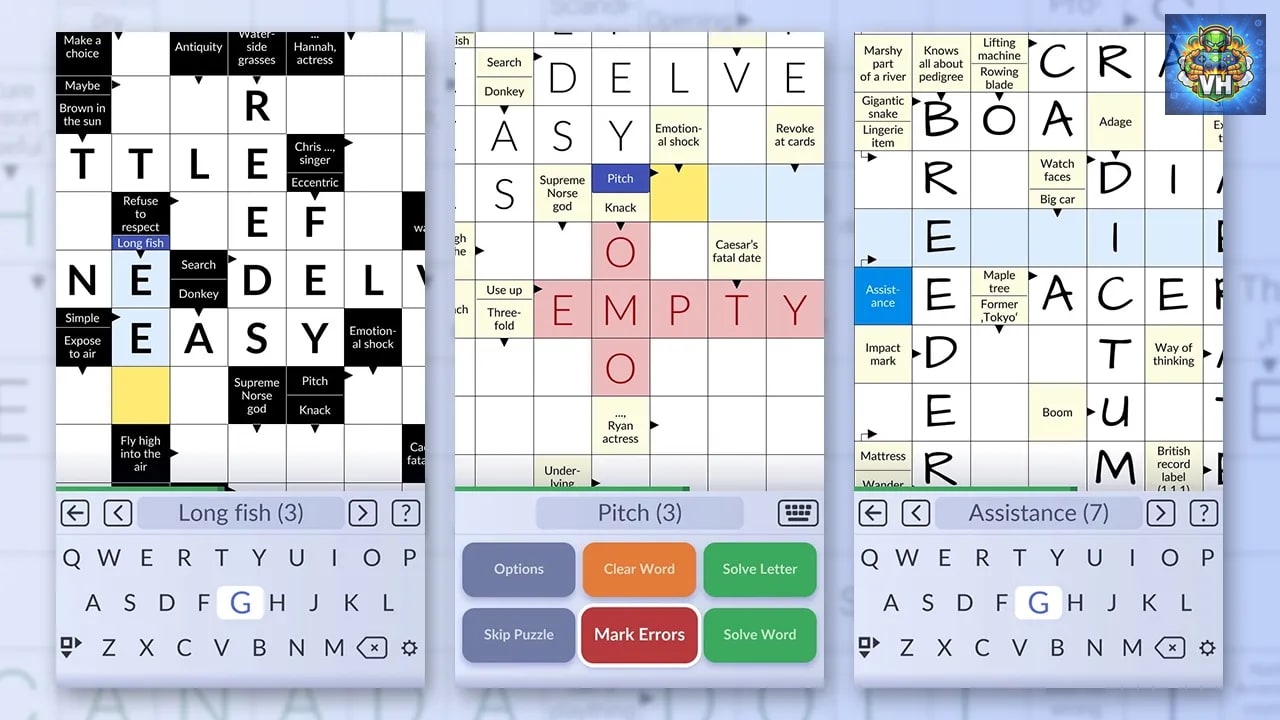 Pure Crosswords - the best Crossword Puzzle Word Game ever! Nintendo Switch - ảnh màn hình 1