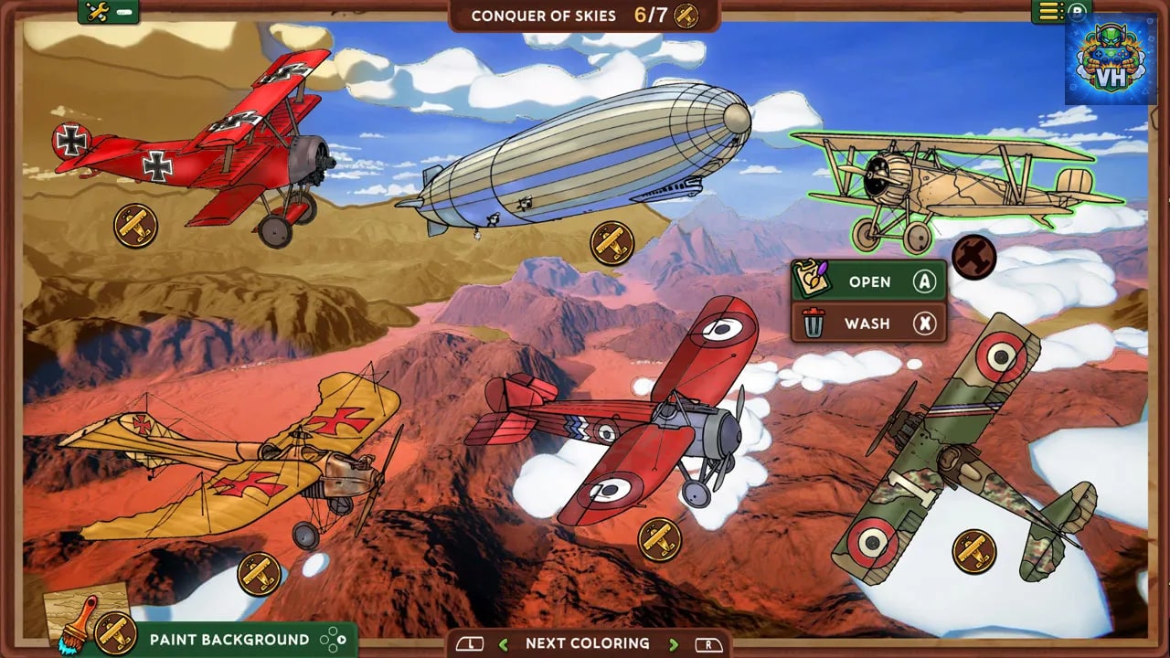 Red Wings: Coloring Planes Nintendo Switch - ảnh màn hình 1