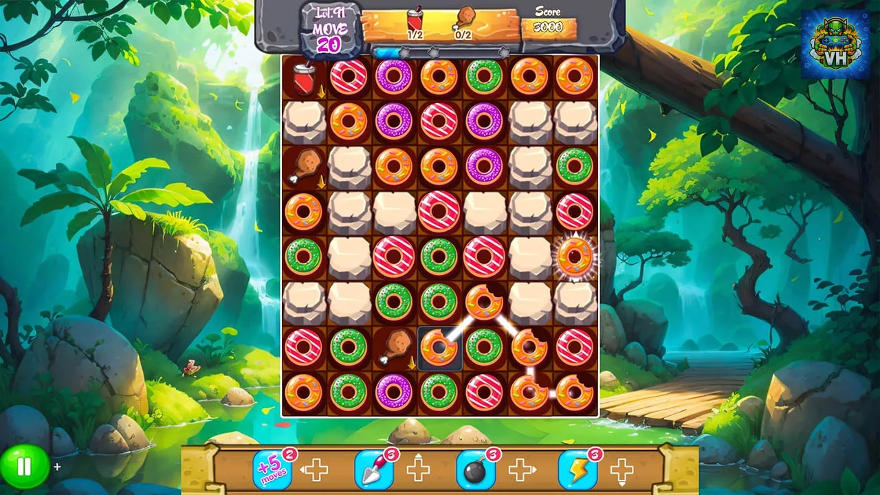 Magic Donut Adventure: Line Match 3 Puzzle Nintendo Switch - ảnh màn hình 3