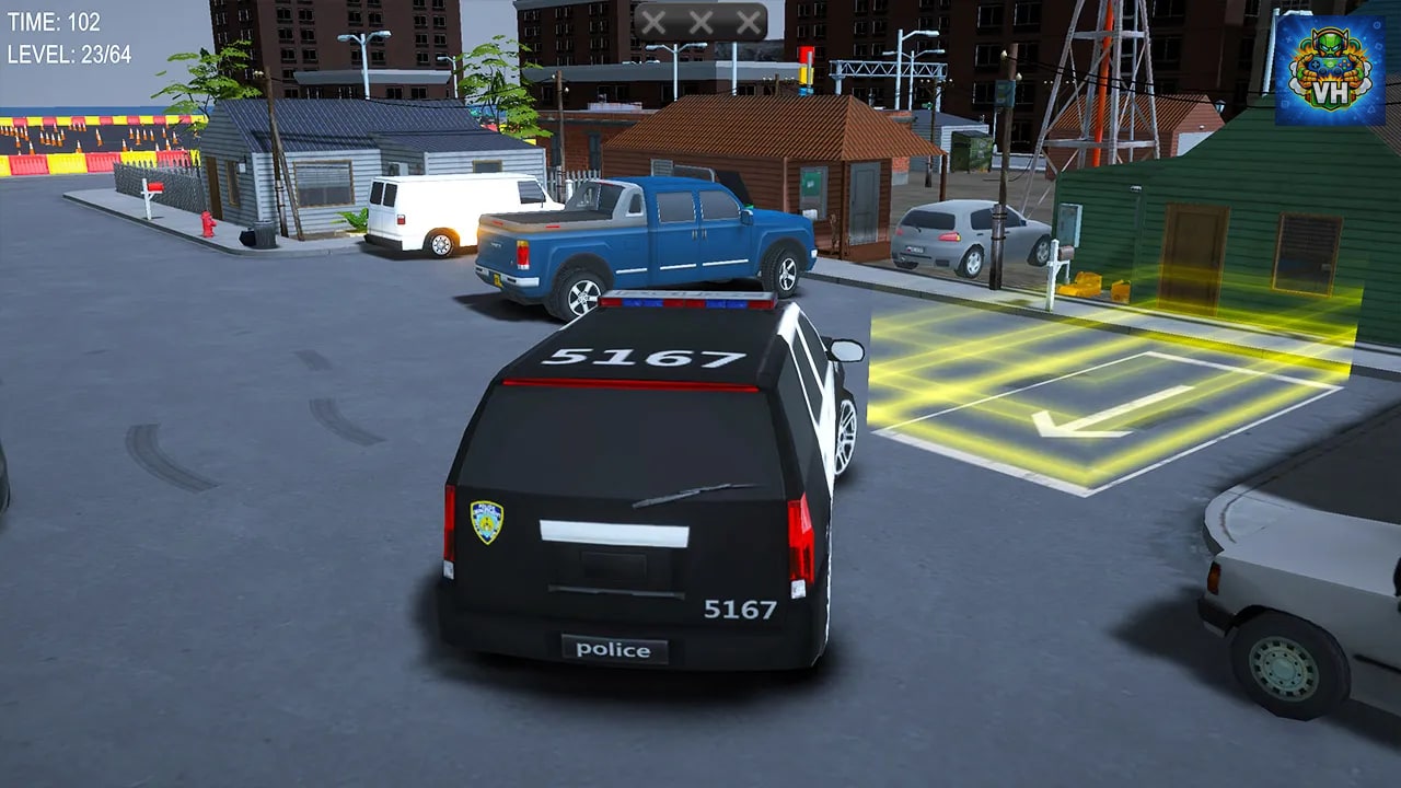 Police Car Driver: City Parking Simulator Nintendo Switch - ảnh màn hình 1