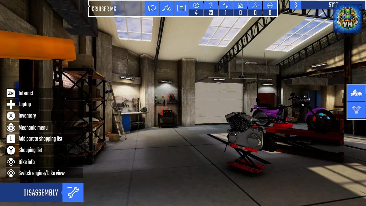 Biker Garage: Mechanic Simulator Nintendo Switch - ảnh màn hình 2