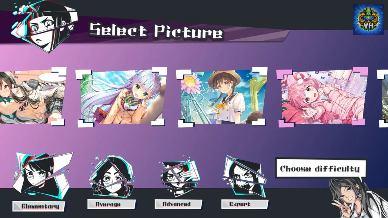 Anime Sexy Girl Puzzle - Hentai Game History Adventure Nintendo Switch - ảnh màn hình 1