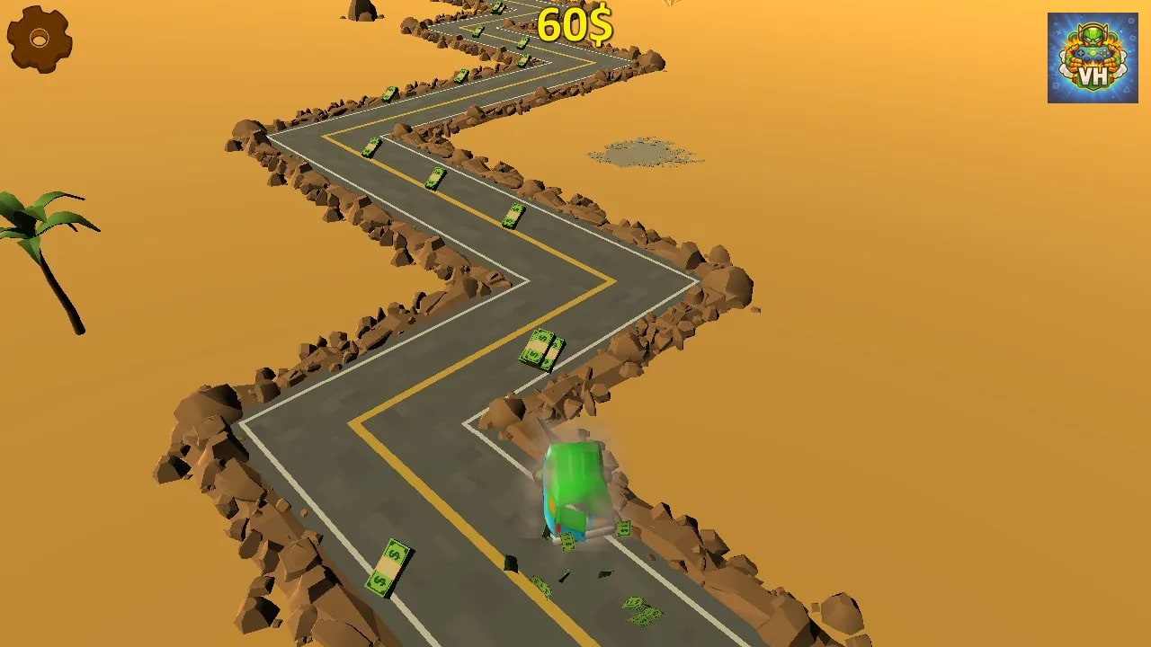 Highway Getaway: ZigZag Blocky Car Nintendo Switch - ảnh màn hình 1
