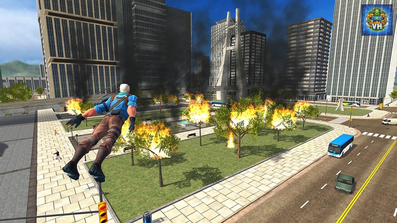 City Super Hero 3D - Flying Legend Warriors Deluxe Simulator Nintendo Switch - ảnh màn hình 7