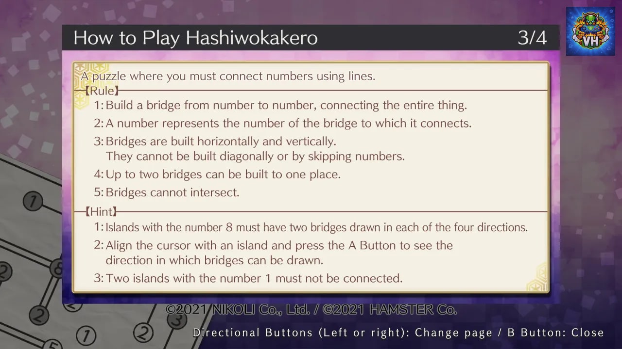 Puzzle by Nikoli S Hashiwokakero Nintendo Switch - ảnh màn hình 5