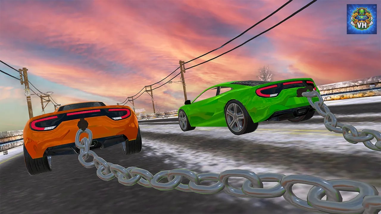 Chain Car Stunt Simulator - 3D Extreme Highway Car Driving Games Nintendo Switch - ảnh màn hình 7