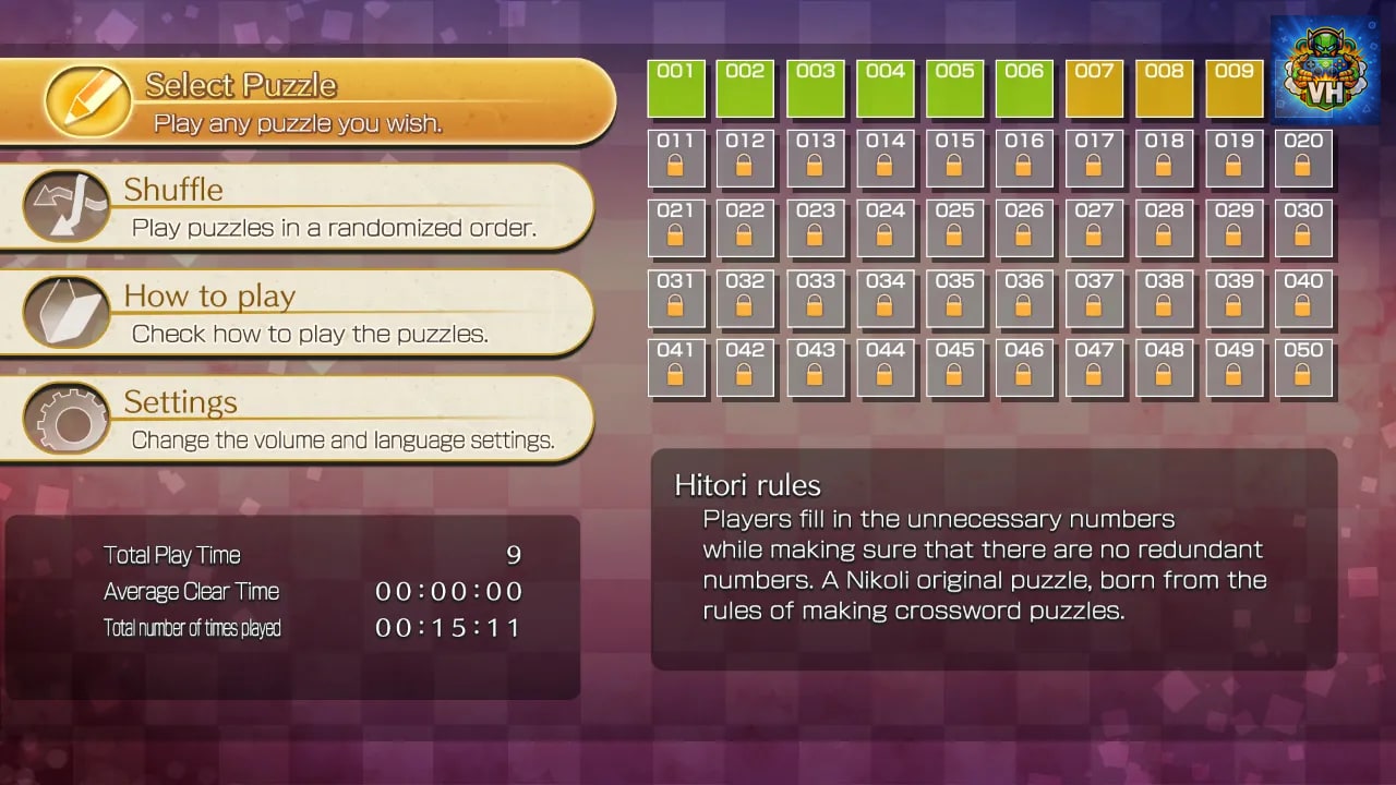 Puzzle by Nikoli S Hitori Nintendo Switch - ảnh màn hình 2