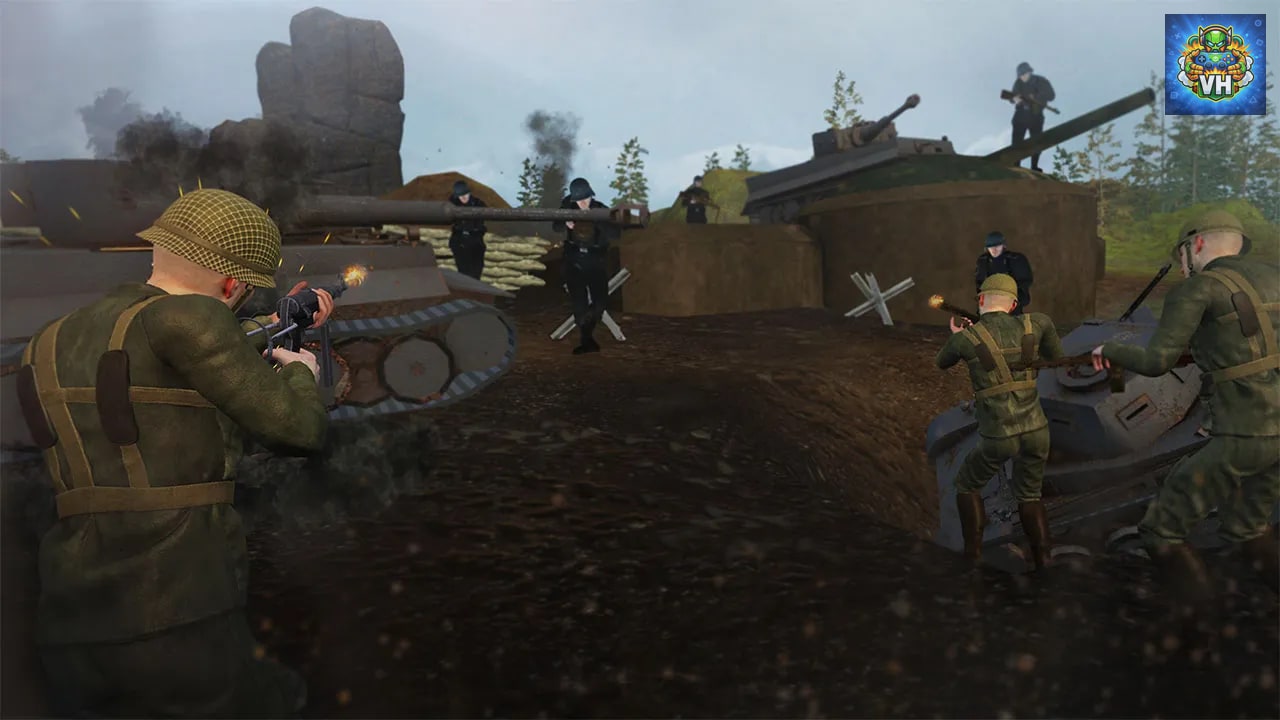 World War Battle Heroes Field Armies Call of Prison Duty Simulator Nintendo Switch - ảnh màn hình 1