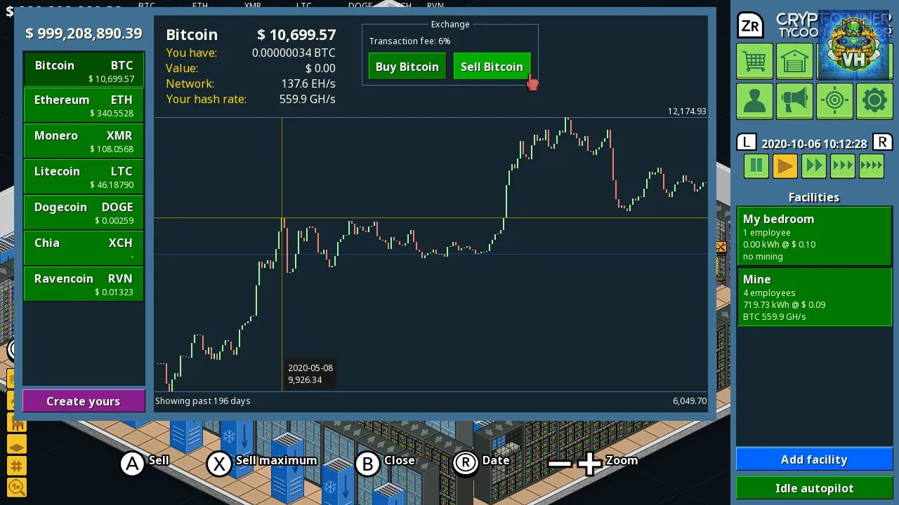 Crypto Miner Tycoon Simulator Nintendo Switch - ảnh màn hình 1