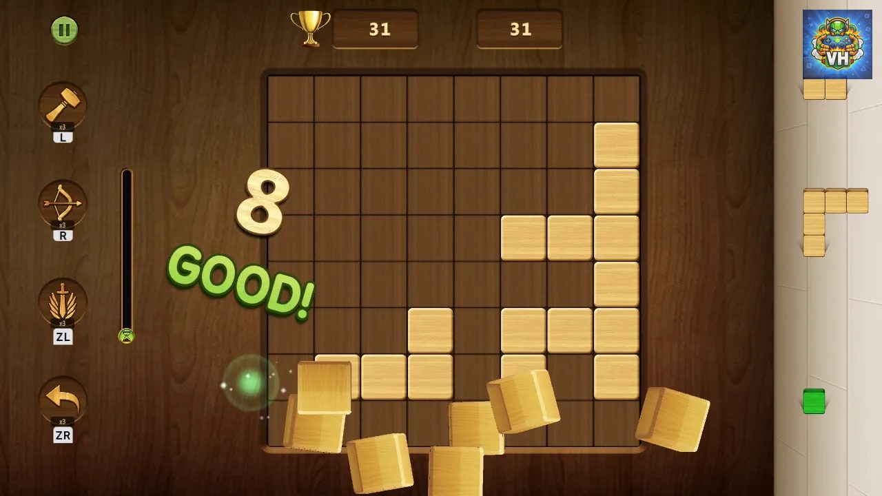 Wood Cube Block: Classic Casual Puzzle Nintendo Switch - ảnh màn hình 6