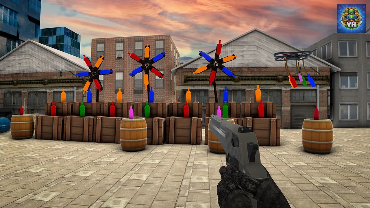 Counter Bottle Shooter-Pro Aim Master Target Bottle Shoot 3D Game Strike Pistol Nintendo Switch - ảnh màn hình 1