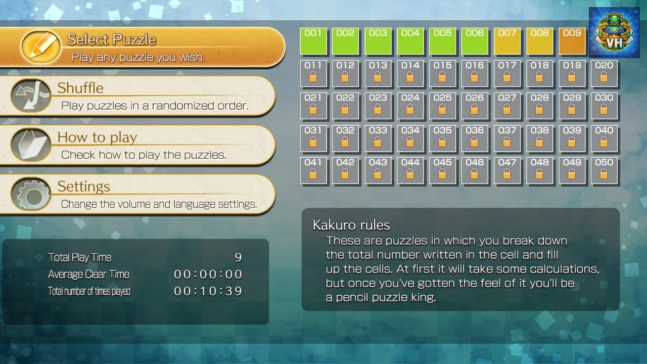 Puzzle by Nikoli S Kakuro Nintendo Switch - ảnh màn hình 2