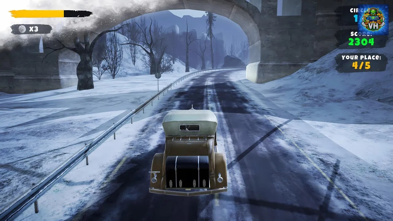 Car Racing Ice – Classic Nintendo Switch - ảnh màn hình 1