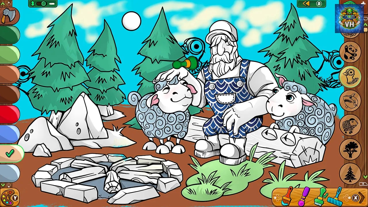 Coloring Pages: Lumberhill Tales Nintendo Switch - ảnh màn hình 4